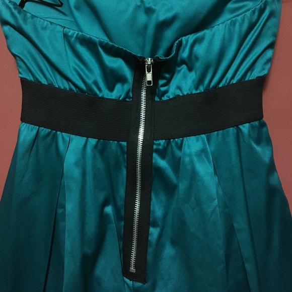Strapless Turquoise Dress - Picture 4 of 4